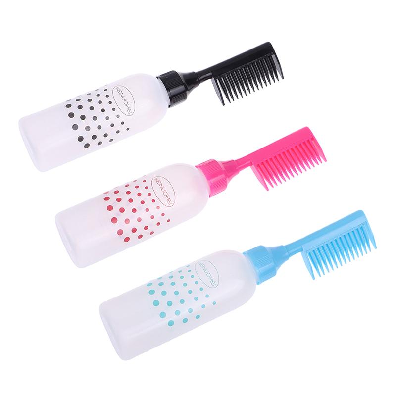 150 мл Многоцветная пластиковая многоразовая бутылка-аппликатор с расческой для окрашивания волос в салоне, инструмент для парикмахерского стайлинга