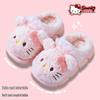 Детские зимние хлопковые тапочки Sanrio Hello Kitty - Милые, нескользящие, теплые домашние тапочки для девочек