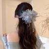 2024 Peony Feather Tassel Hairpin: Fluffy Hair Volume Boost Shark Clip