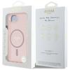 Guess IML Glitter Circle MagSafe Case for iPhone 16e / 17e Pink