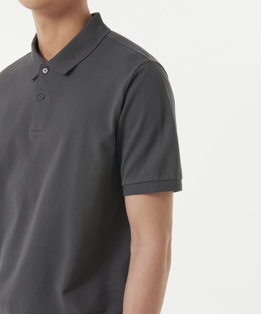 MUSINSA STANDARD Basic Pique Polo Shirt [Gunmetal]
