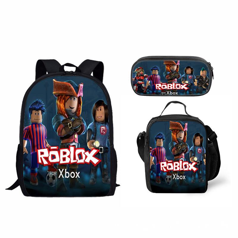 Школьный рюкзак Roblox 44 см и сумка для ланча из прочного нейлона для детей и подростков
