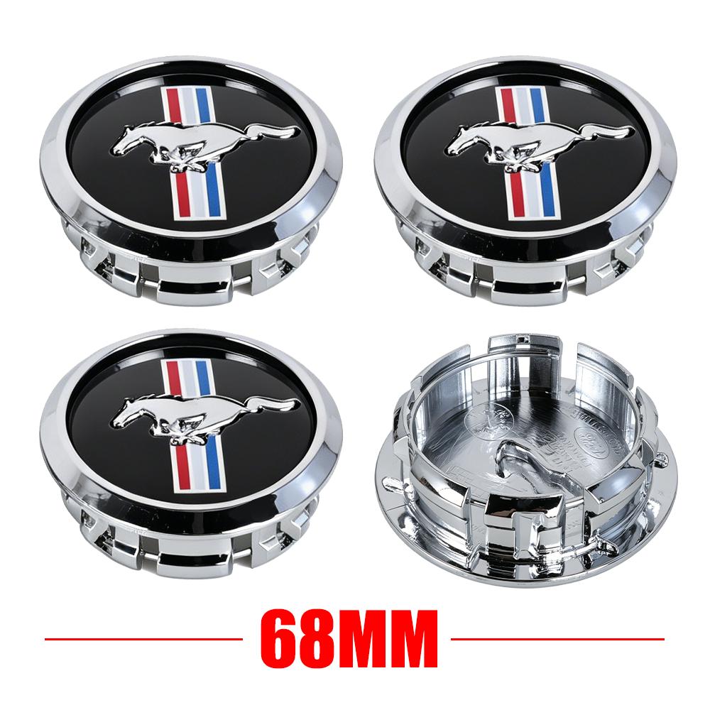 4Pcs 68mm Car Wheel Center Hub Caps Badge Auto Tire Hubcap Accessories For Ford Mustang Focus Fiesta Mondeo Kuga Ranger Shelby