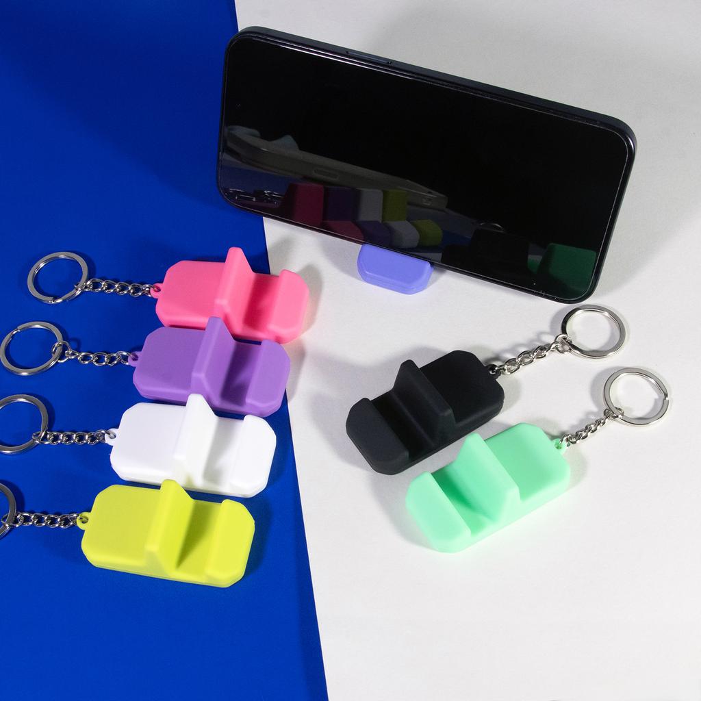 Phone Stands Mini Portable Lazy Phone Holder with Keychain Keyring Phone Stand Universal