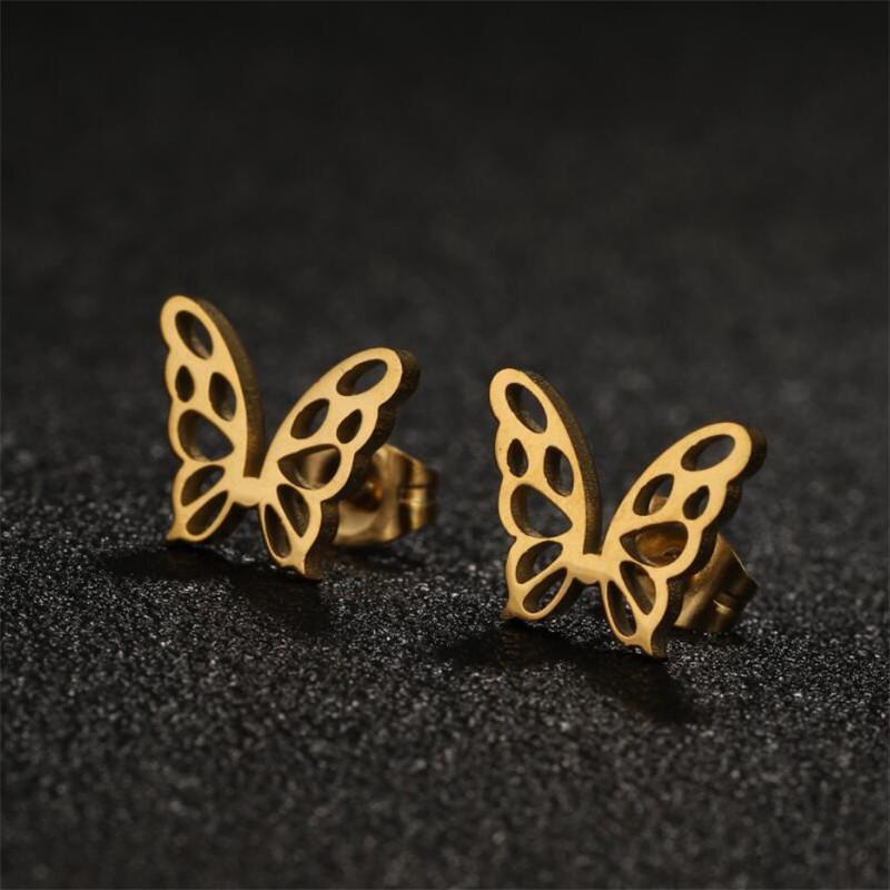 Simple Design Sun Totem Stud Earrings Women Irregular Fan Shaped Stainless Steel Thorn Earings Party Trendy Jewelry Best Gifts