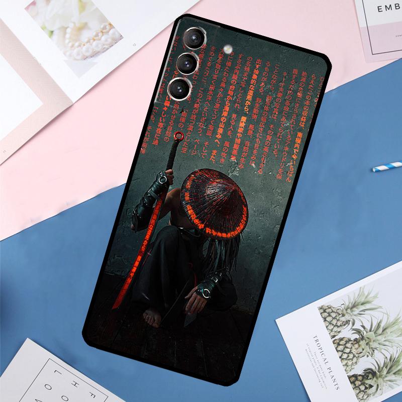 Чехол-катана самурая для Японии для Samsung Galaxy S25 Ultra S24 S23 S22 S21 Ultra S9 S10 Plus S23 FE S25 FE Задняя крышка