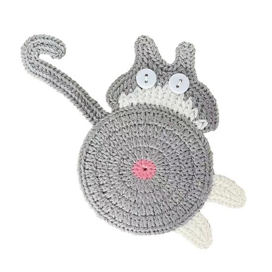 Yousheng Кот Плетёная подставка Крючком Подставка для кофе в форме кота для декора дома и офиса Защита столешницы Смешные подарки для женщин Мамы Подруг Коллег