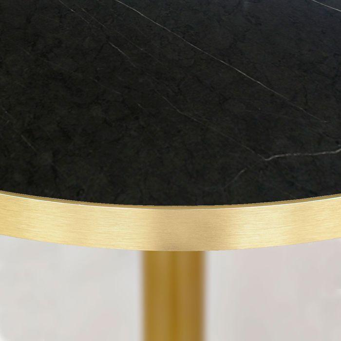 Round High Table Ø 60 Cm Rome Bistro Black Stone