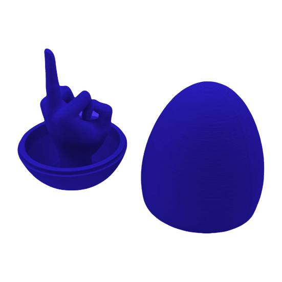 Middle Finger Easter Egg Funny Prank Toy 3D Printed Hilarious Surprise Ornament Rude Joke Egg Gag Gift for Office Party Birthday