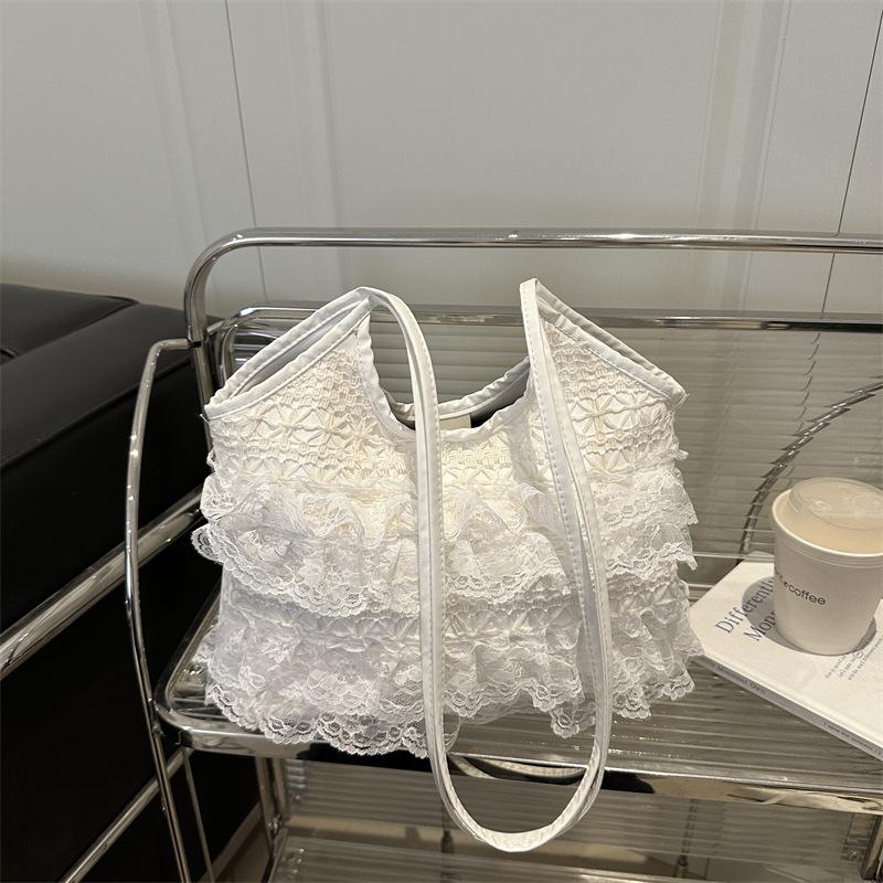 Повседневная сумка-тоут для отпуска, кружевная сетка, подмышечная, на плечо, портативная женская сумка, большая вместимость