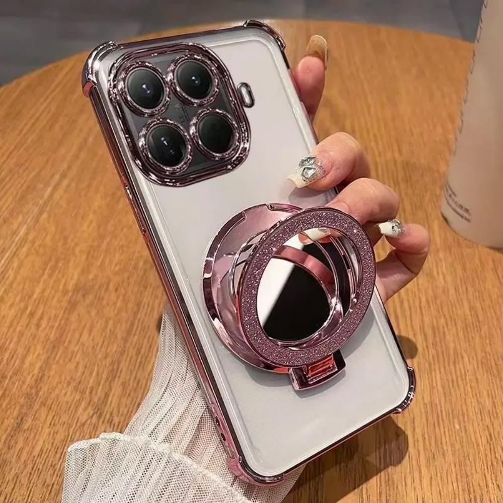 Чехол для телефона для Honor 400 Smart Lite 200Pro 300 100 90 80 70 60 50SE Вспышка Зеркало Магнитный Кронштейн Амортизирующий Мягкий Силикон