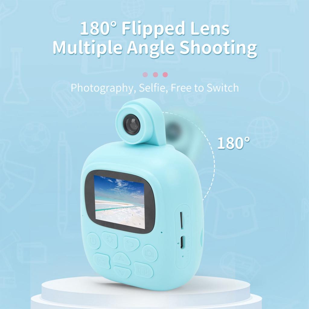 Thermal Printer 2.0in IPS 48MP Digital Print Camera Instant Camera Toy for Kids Children