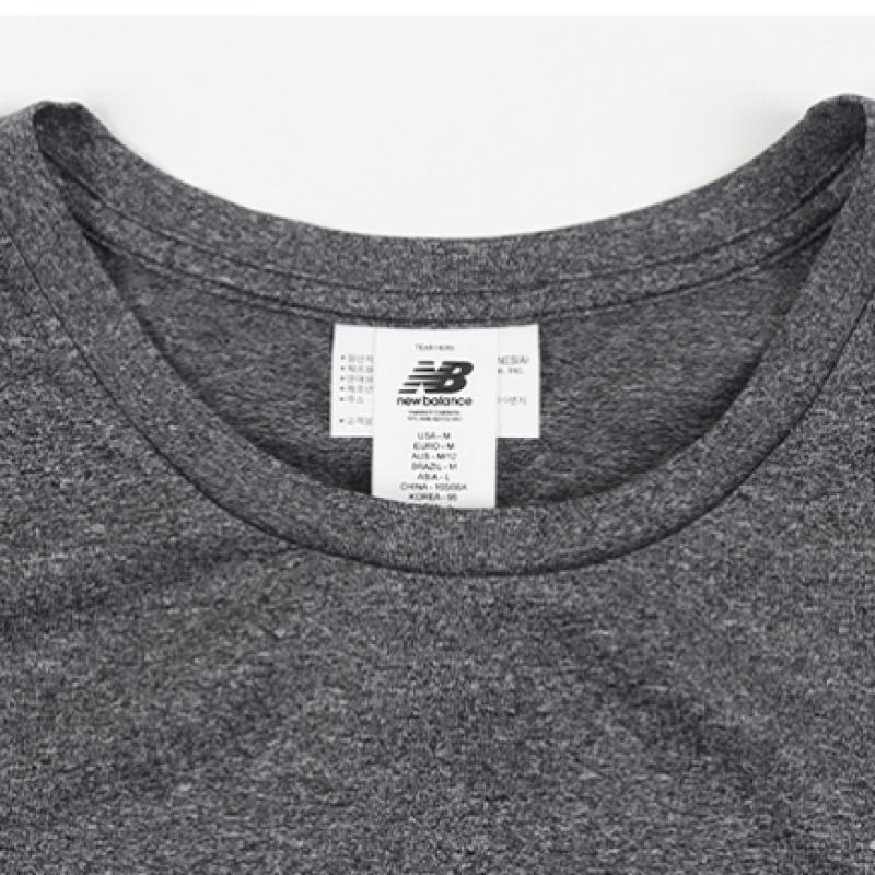 New Balance Женские футболки Heathertech Long Short Sleeve TeeS Темно-серые