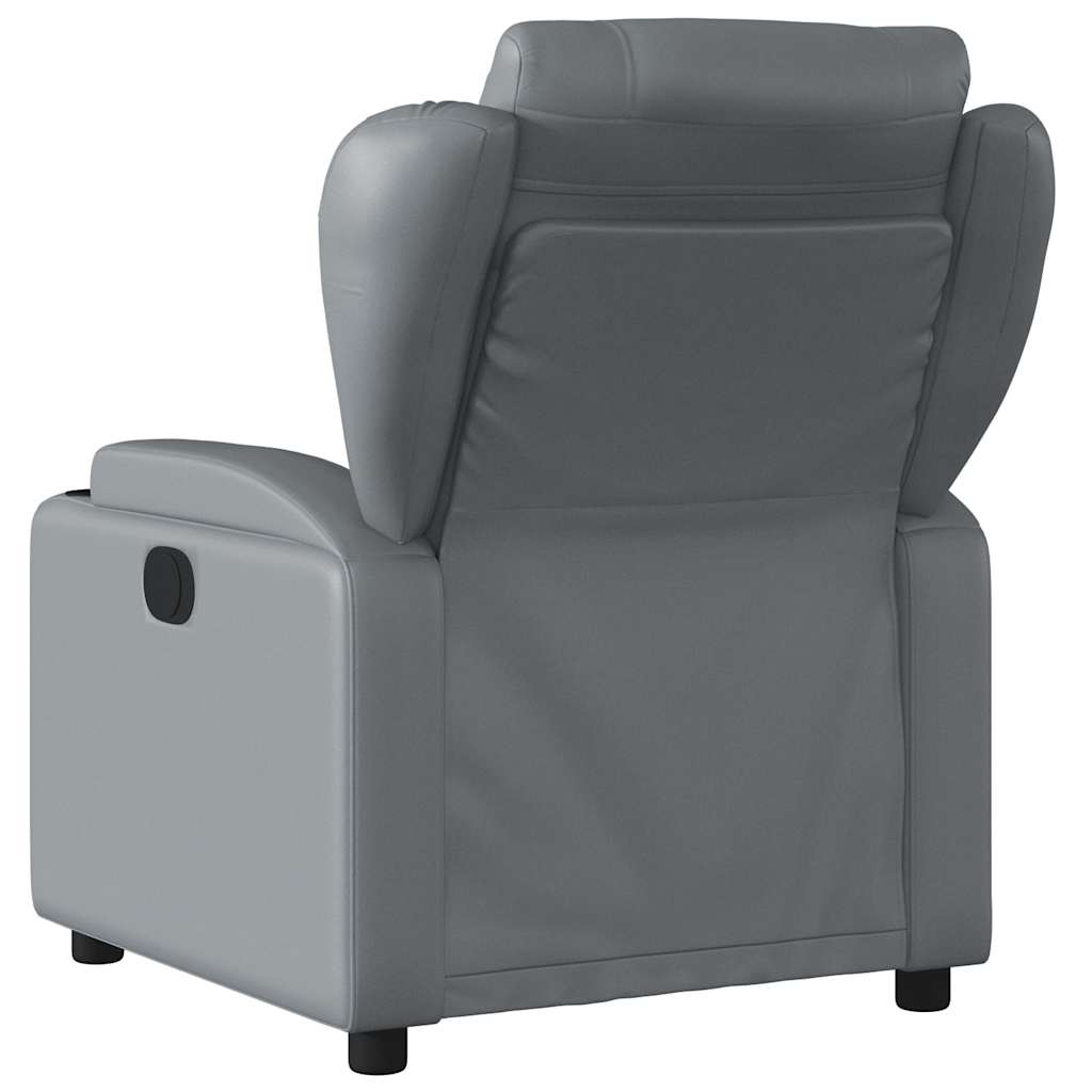 Electric Massage Chair Grey Artificial Leather