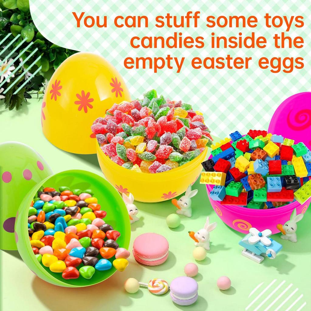 10-дюймовое большое пасхальное яйцо, пустая яичная скорлупа, для наполнения угощений, призов для класса, пасхальных подарков, корзинок, наполнителей для детей