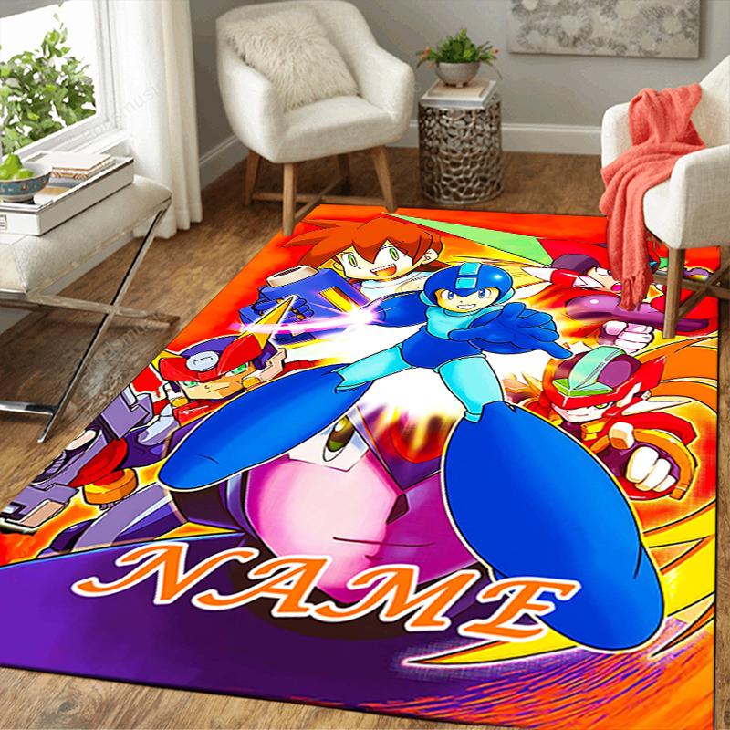 Custom 1Pc Superhero Mega Man Adventure Rug Office Carpet Indoor Outdoor Entrance Doormat Nonslip Soft And Comfortable Living Room D2915179