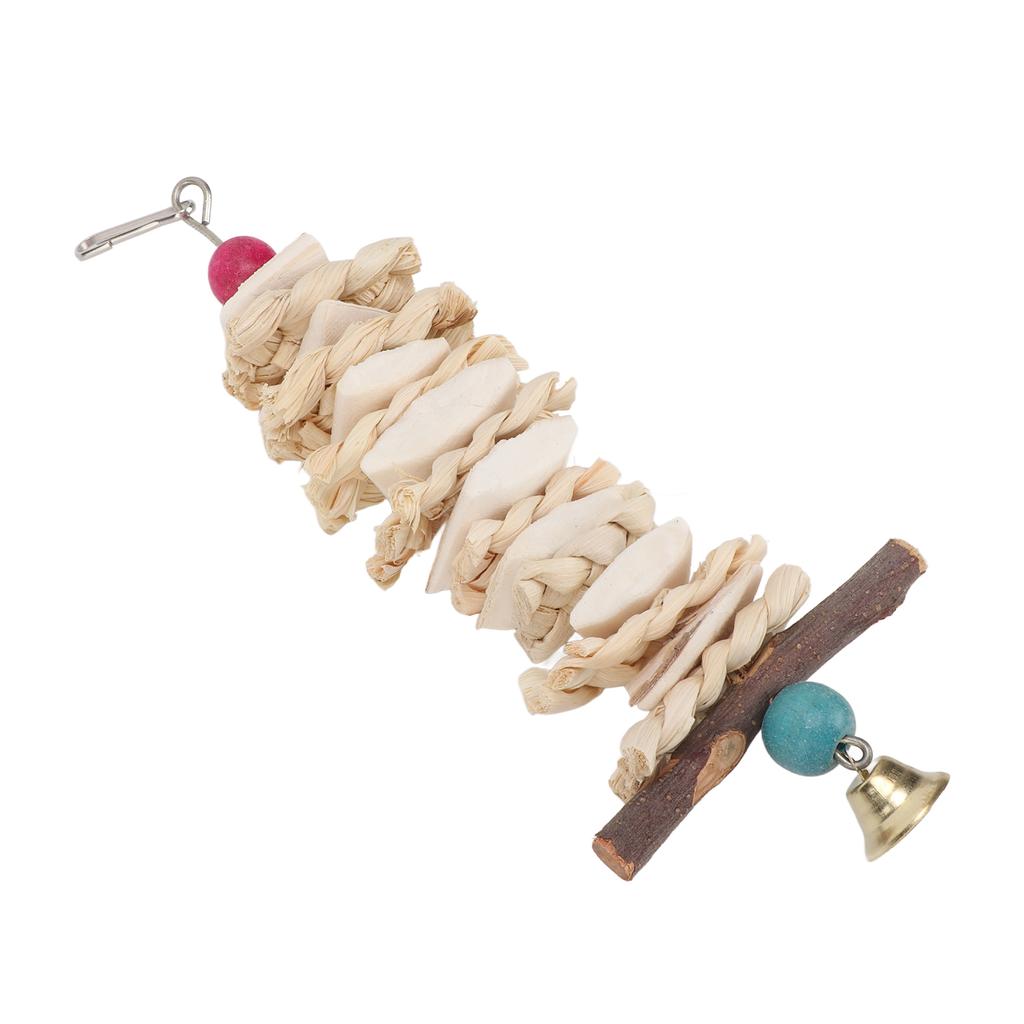 Игрушки-каракатицы, подвесные жевательные игрушки для попугаев с колокольчиком для африканских серых попугаев, волнистый попугайчик, 25 см/9,8 дюйма