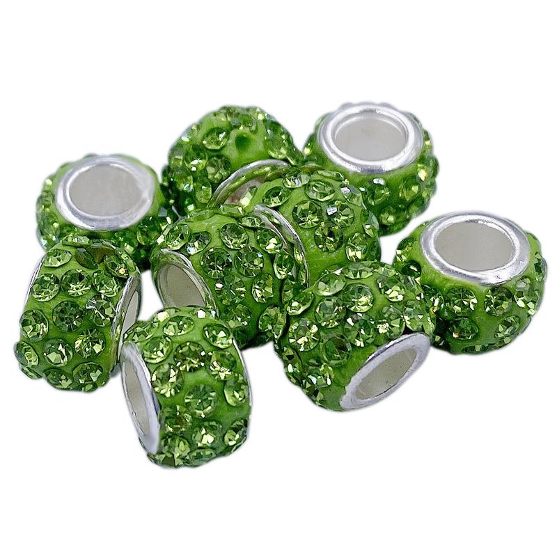 10 шт. 12 мм большое отверстие CZ хрустальные бусины горный хрусталь разделитель подвески подходят для браслет ожерелье DIY ювелирные аксессуары