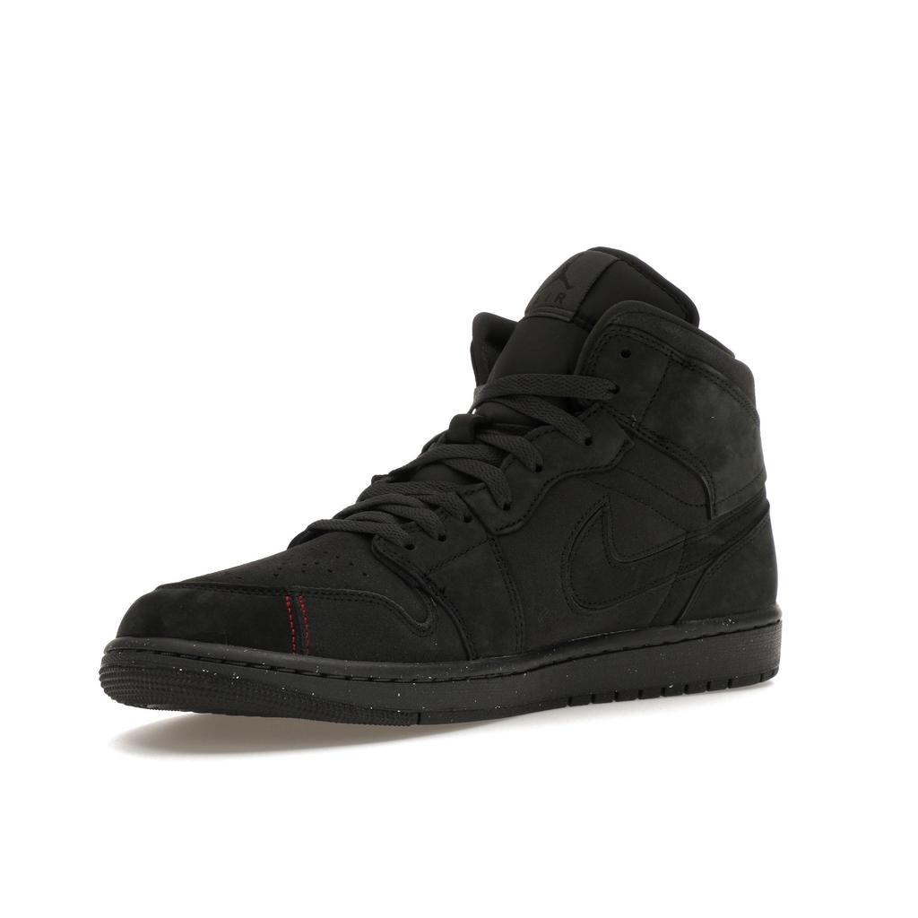 Air Jordan 1 Mid SE Craft Dark Smoke Red Мужские кроссовки черные темно-дымчато-серые Varsity-Red FD8634-001
