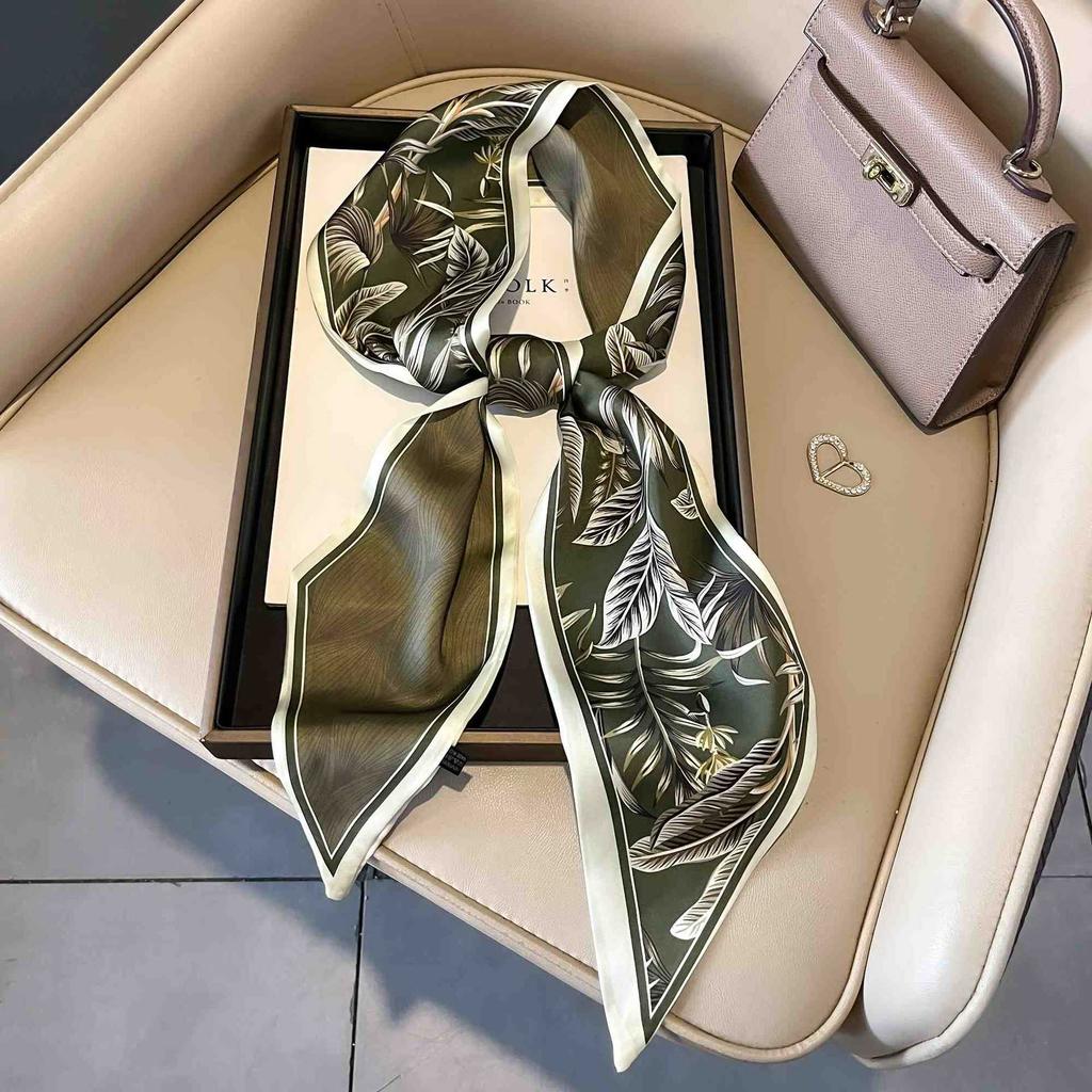 With shirt, silk scarf, small long headband, women's new tied bag, ribbon, belt decoration, waist scarf.