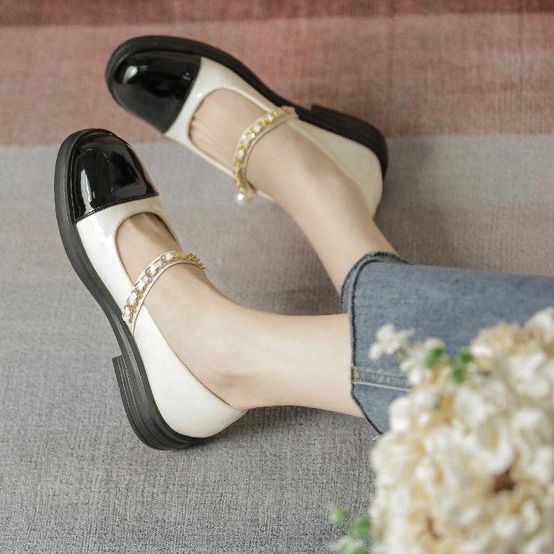 Putongma, новинка весны и лета, маленькие блестящие кожаные туфли Мэри Джейн из лакированной кожи с мягкой подошвой и мягкой подошвой