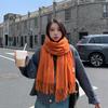 250g Women's Imitation Cashmere Tassel Scarf - Warm Plain Color for Winter 2025