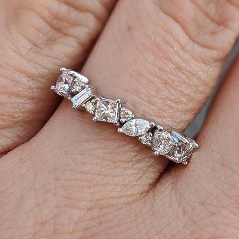 Кольцо Huitan Chic Geometric Cub Zircon для женщин, модный дизайн, темперамент, женский аксессуар для пальца, свадебные украшения