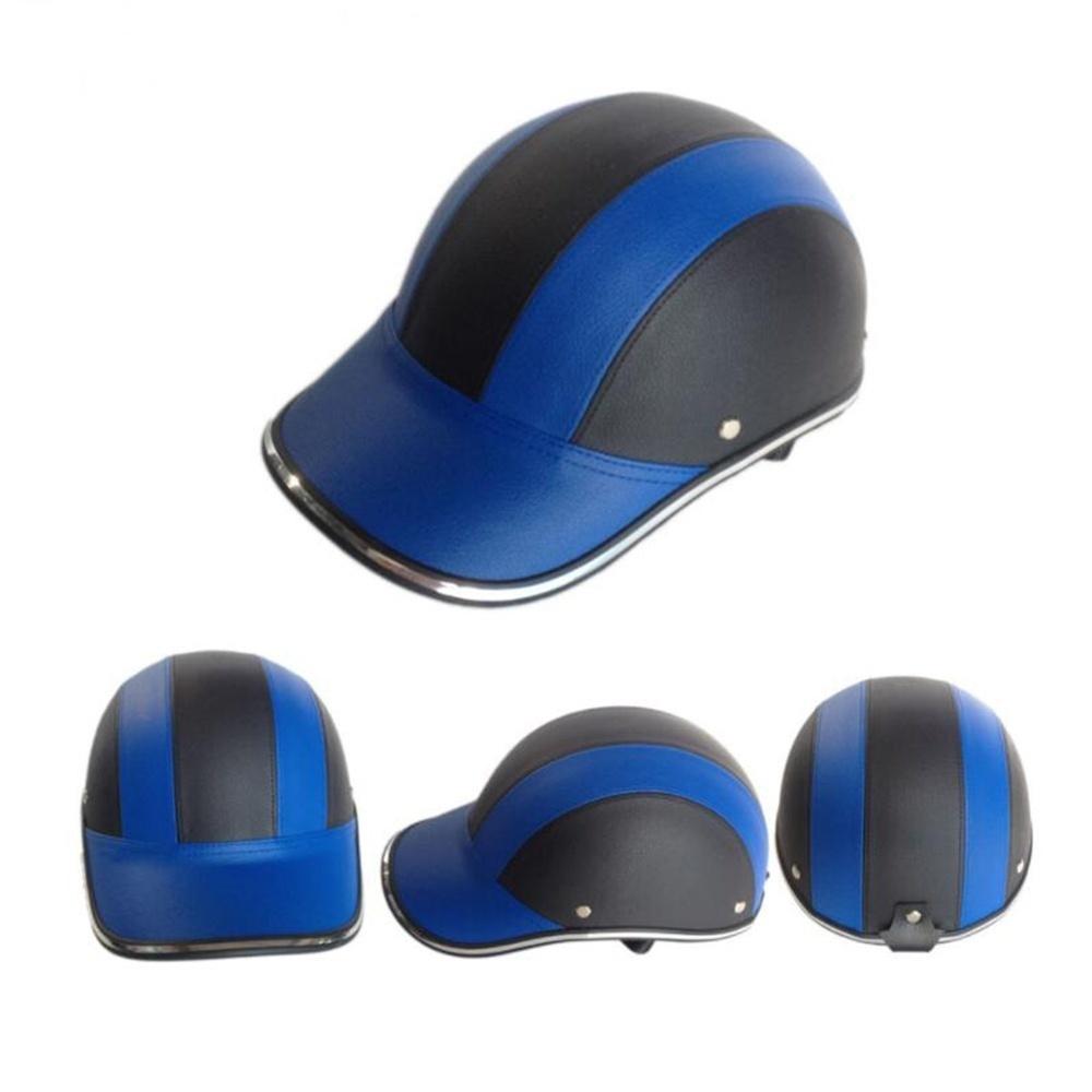 Мотоциклетный шлем для мужчин и женщин, шлем из искусственной кожи, кепка для спорта на открытом воздухе, бейсбол, велоспорт, MTB, катание на коньках, регулируемые анти-УФ-защитные велосипедные шлемы