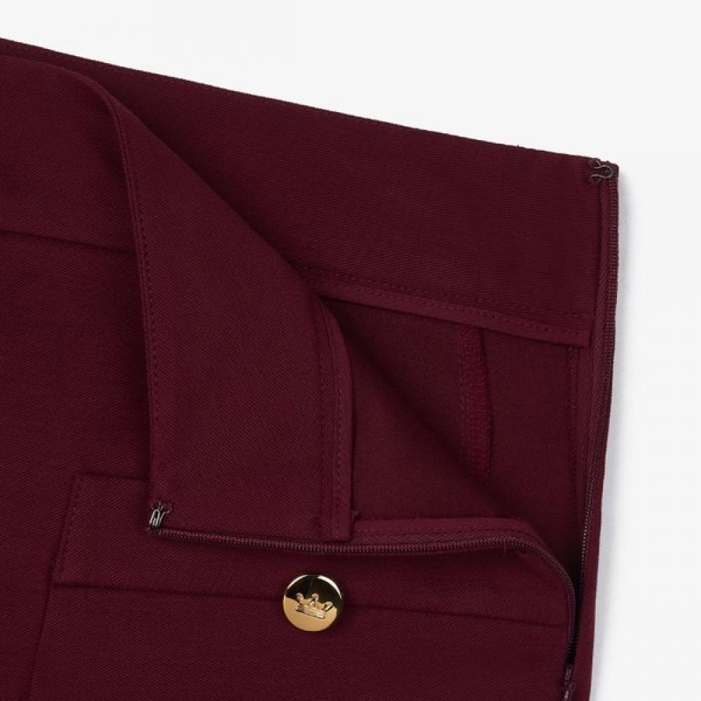 Lambda Women S Gold Button Pocket ShortS Maroon Burgundy 26332
