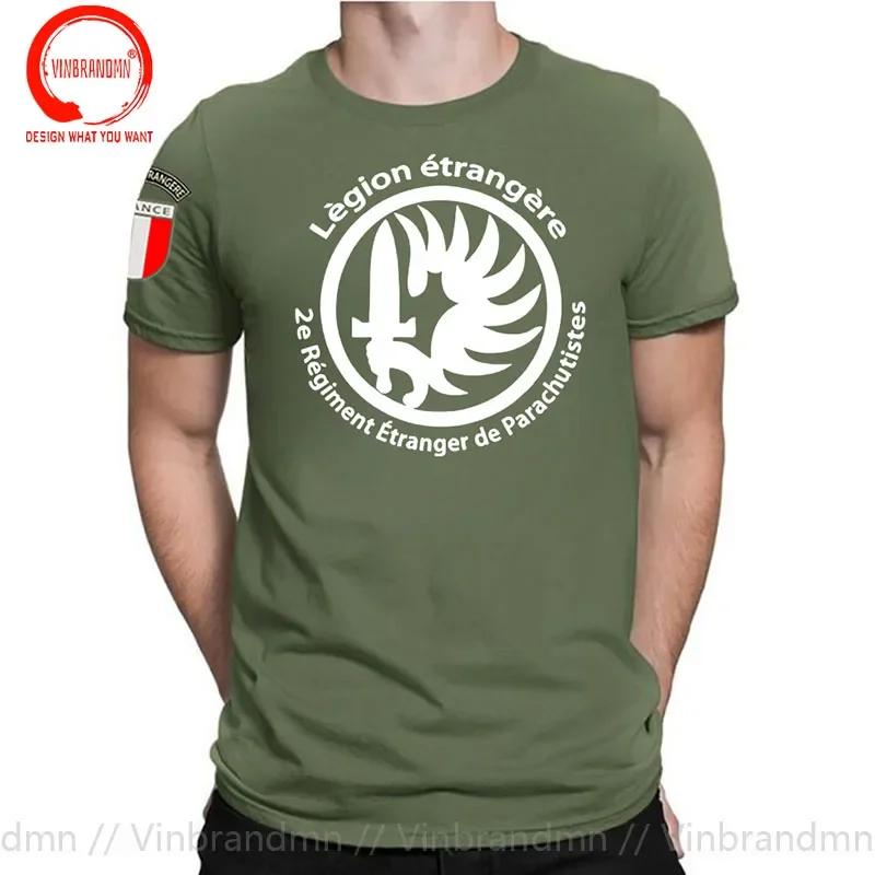 Novelty Funny French 2 Rep Foreign Legion T Shirt Unisex France Legion Etrangere Tshirt Short Sleeved Casual Cotton Army Tee Shirt