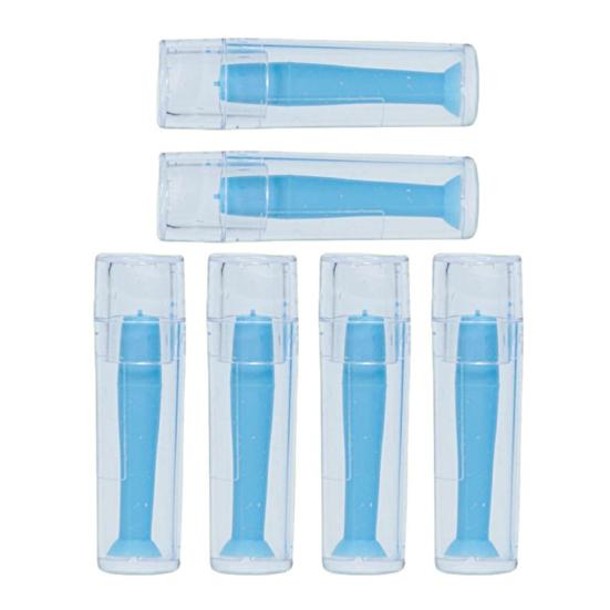 1/6/12Pcs Contact Lens Plunger Sufficient Quantity Easy Contact Lens Removal Tool with Strong Suction Power Clear Blue Silicone Lens Remover for Safe