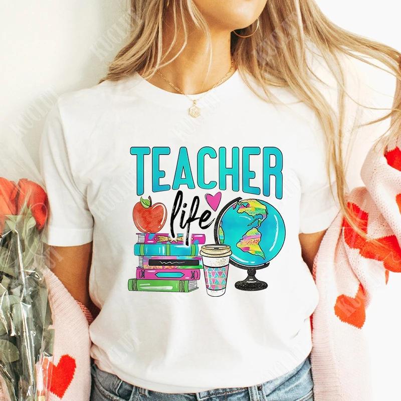 Графические топы Футболки для учителей Одежда Подарки учителям Рубашки для учителей Подарок Летняя мода Футболки Короткий рукав Школа