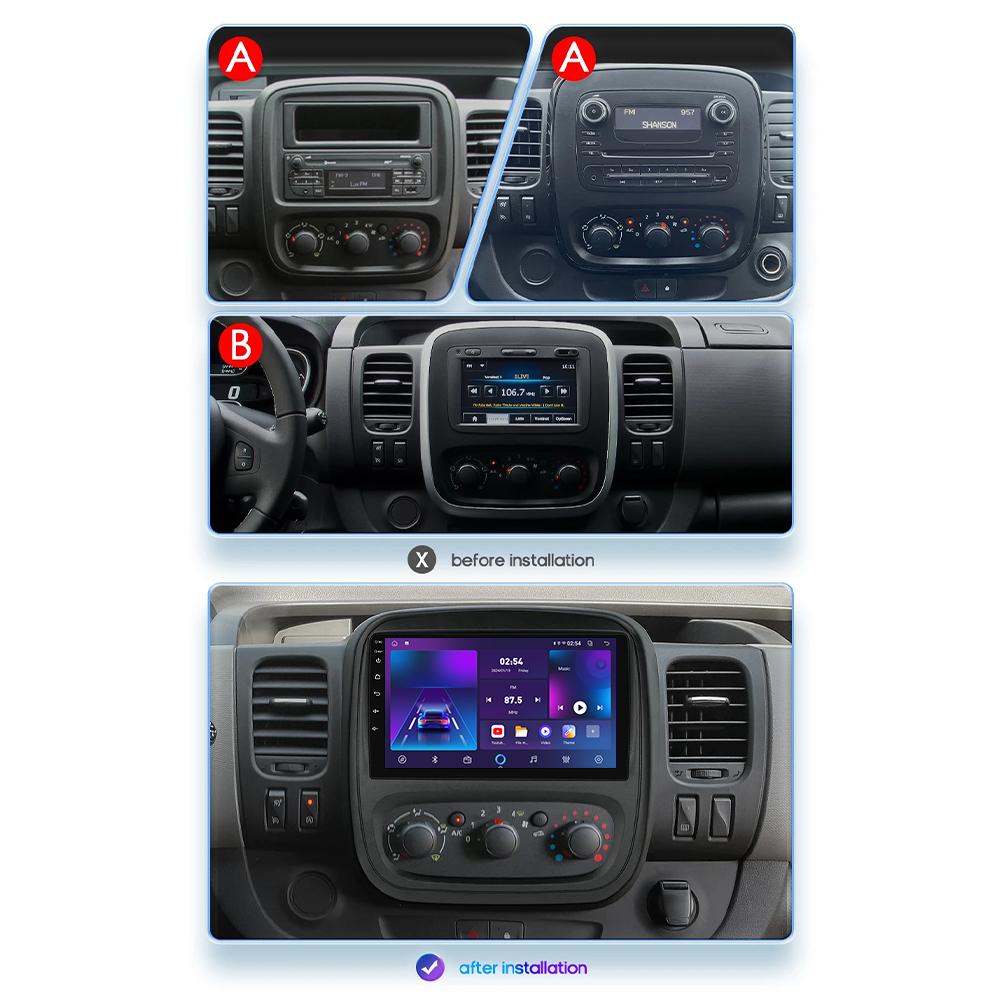 Android Carplay автомобильное радио для Renault Trafic 2015-2017 мультимедийный проигрыватель головное устройство стерео GPS навигация BT WIFI 4+64 ГБ