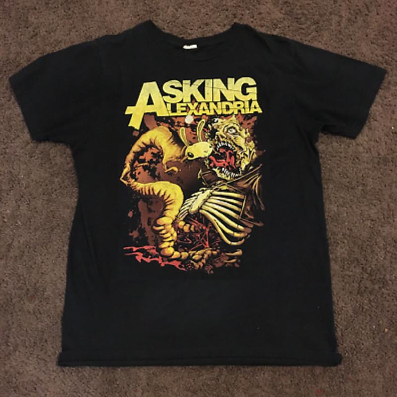 Men's Cotton T-shirt Vintage Asking Alexandria Men T-shirt Black Unisex All Sizes S to 5XL