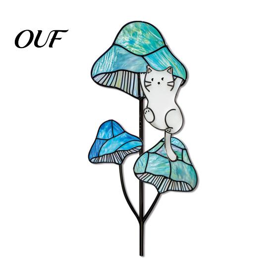 Colorful Yard Stakes Planter Insert Stake, Double-Sided, Flower Pot Decor Metal Outdoor Insect Animal Stake for Plant Pots Bed Decoration Creative