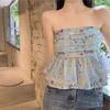 Chic Floral Strapless Summer Camisole - Sweet & Spicy Women's Wrap Top