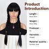 MISS WIG Synthetic Super Long Black Wig Double Braids Wigs for Women Natural Looking Soft Wig Daily Party