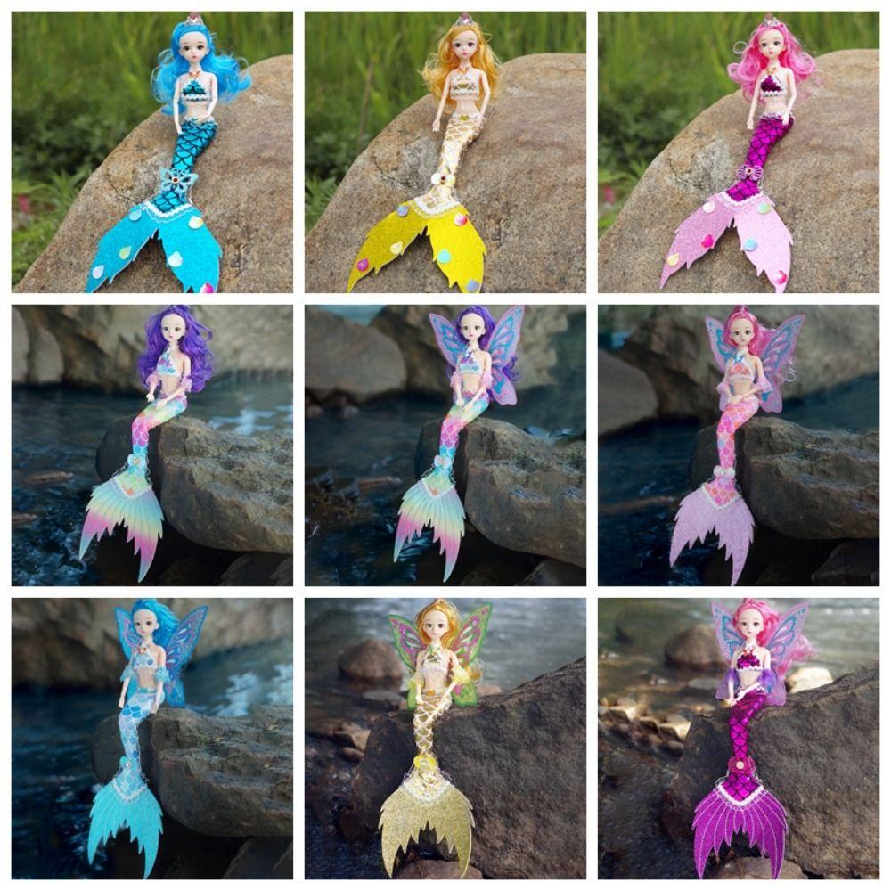 Pretty 45cm Mermaid Doll 11 Movable Joints Bjd Doll Set Princess Doll (with Lights and Music)