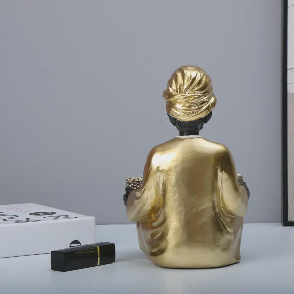 Украшения из смолы в стиле ретро на Ближнем Востоке - креативный африканский черный декор для гостиной