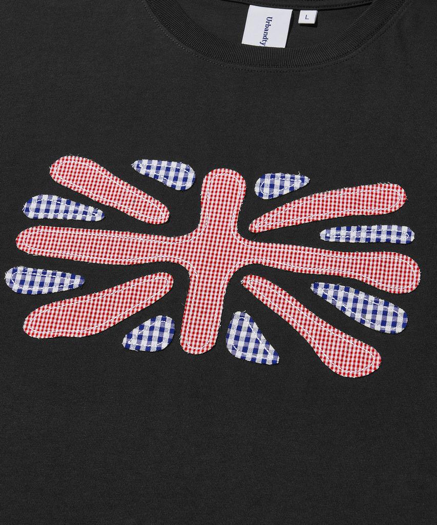 URBANDTYPE Union Jack Applique T-Shirt_Black