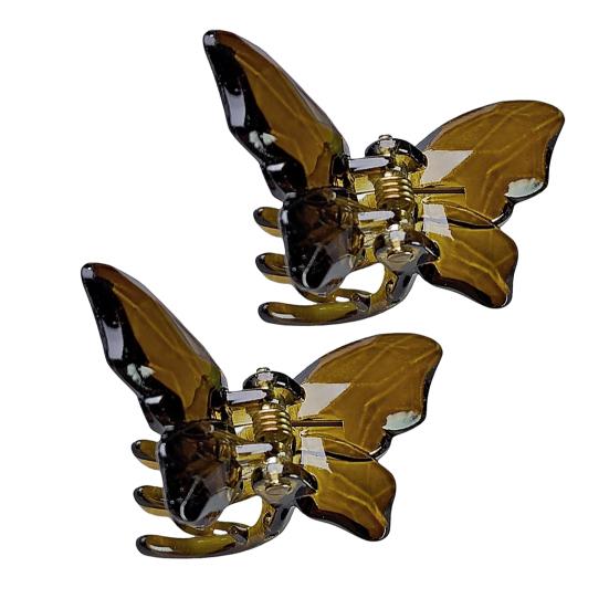 2 шт., коготь для волос для девочек, прозрачная заколка для волос в форме бабочки, плетеные волосы, мини-шпилька, прозрачная мини-заколка для плетения, головные уборы, аксессуары для волос