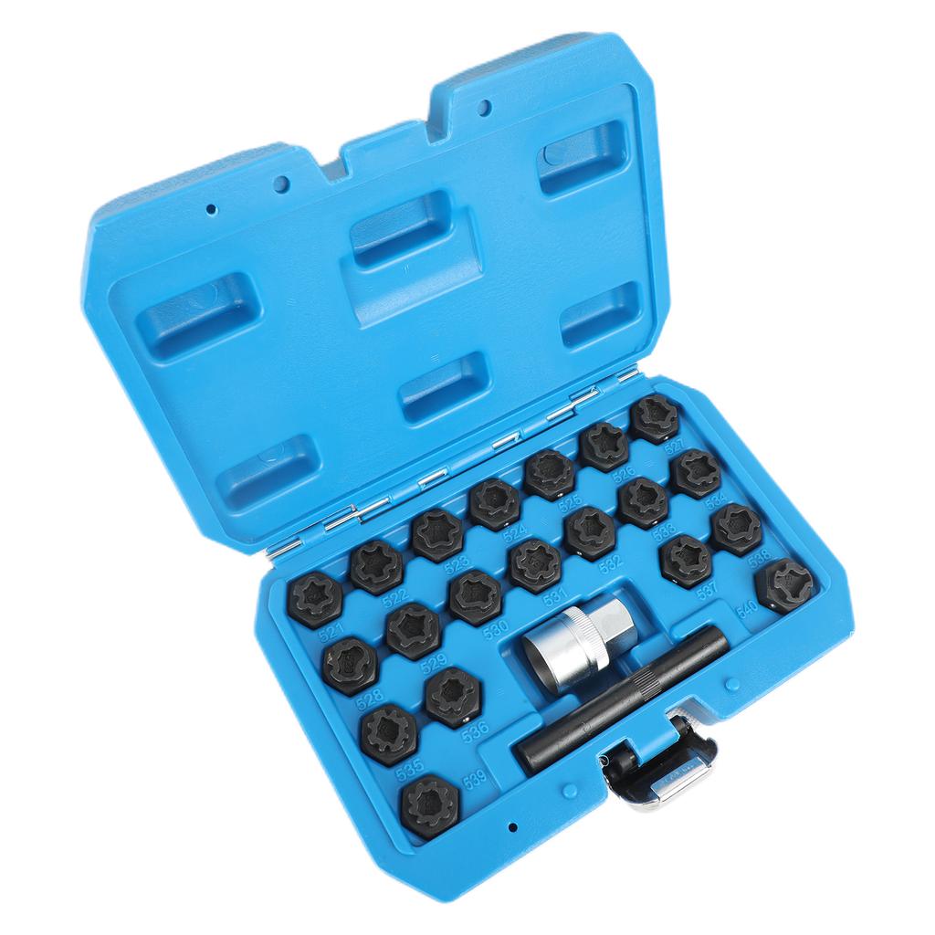 22 шт. комплект для блокировки колес, специальный инструмент для снятия противоугонных винтов для шин VAG, противоугонная втулка для гаек колес