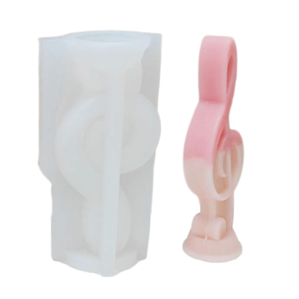 Формы для свечей в виде музыкальных нот Силиконовые формы Формы для литья ароматических свечей из смолы Формы для лепки из глины своими руками Украшения для стола