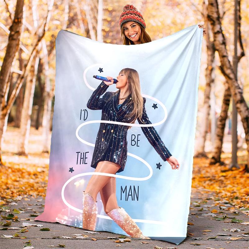 TS Fan Flannel Blanket Soft All-Season Throw, Design for Camping, Car Travel, Hiking Sofa, Bed, Office Perfect Gift for Parties