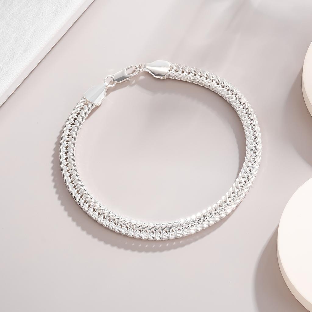 Exquisite Gold Bracelet 6MM Men's Side Bracelet Exquisite Jewelry Plated 18K Gold Bracelet Men's Side Bracelet