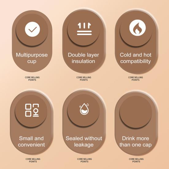 Кофейная кружка из нержавеющей стали, термостакан для воды с крышкой-соломинкой для отделения чая и складной ложкой, дорожная кружка без содержания бисфенола А