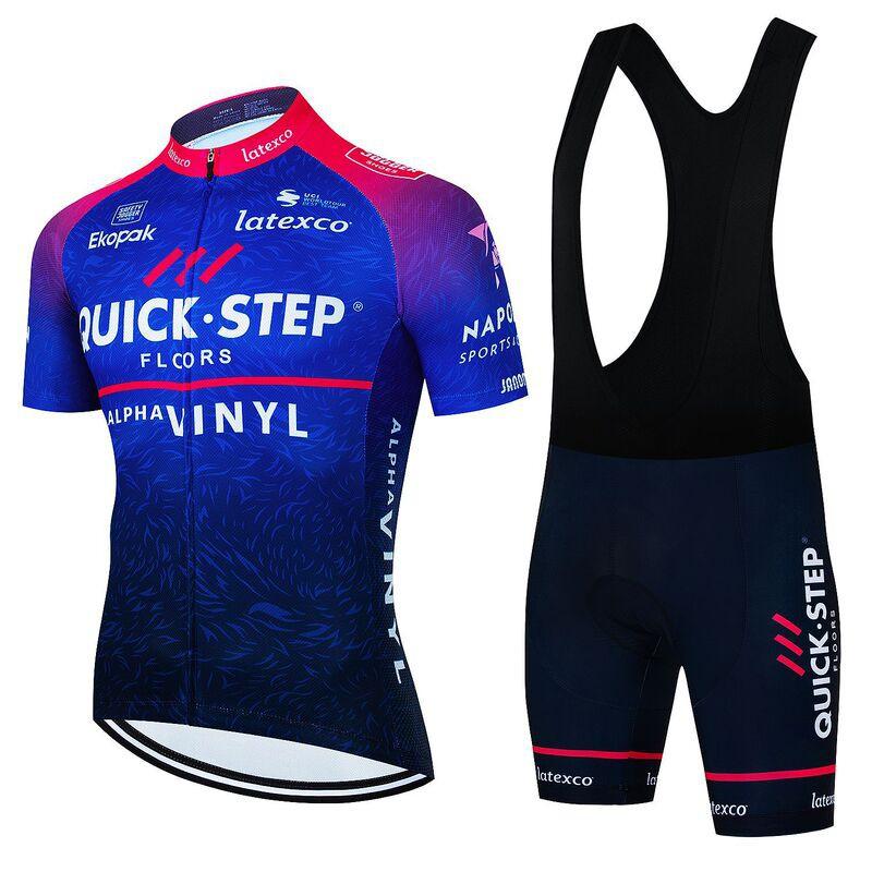 QuickStep Mens Cycling Jersey Short Sleeve Breathable Quick-Dry Mountain Road Bike Apparel