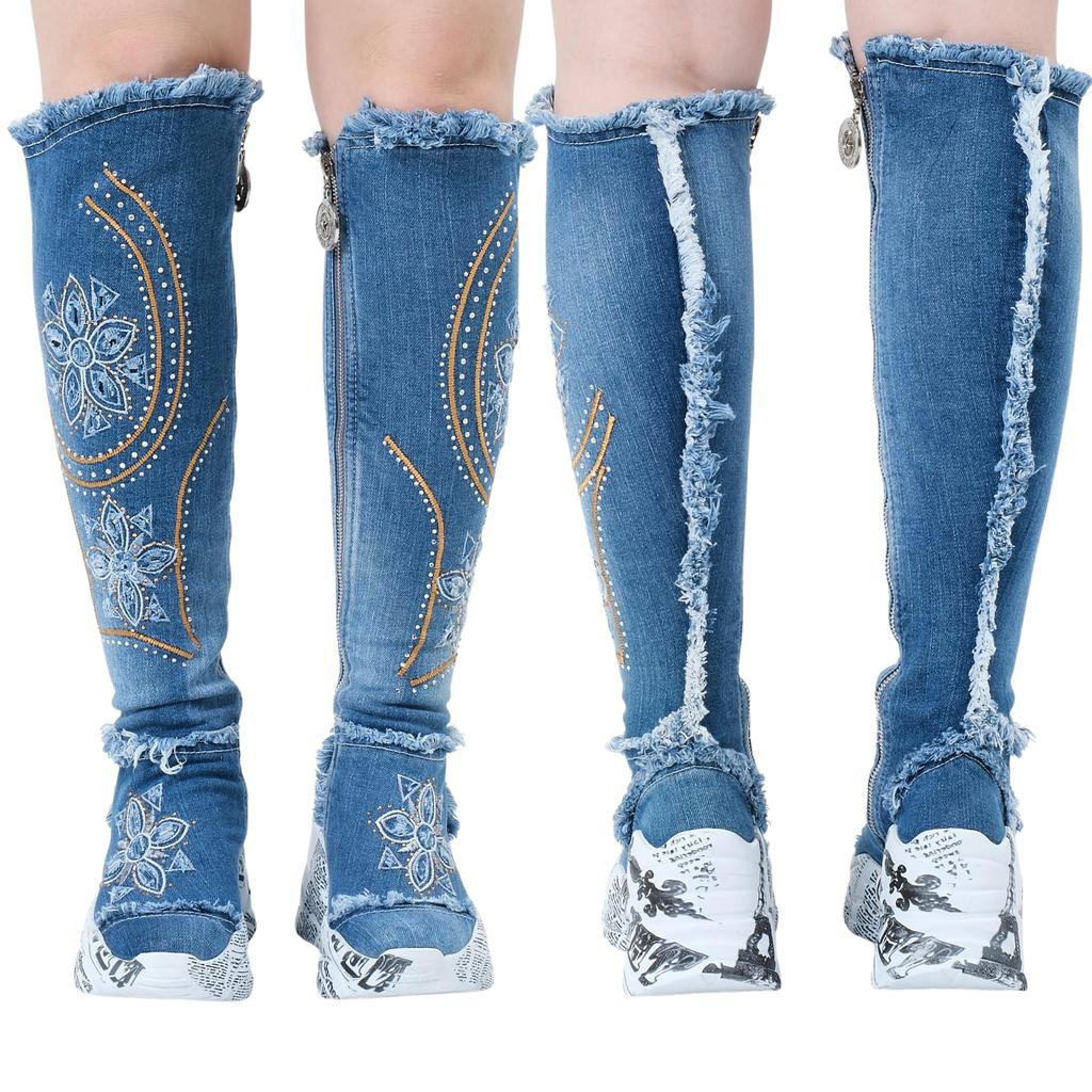 Джинсовые ботинки, женские спортивные ботинки, джинсовая обувь, джинсовые кроссовки, подарок на день рождения