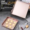 Nonstick Carbon Steel Cake Mold Champagne Multifunction Pizza Baking Tray Heat Resisting Easy Clean Square Baking Pan Home
