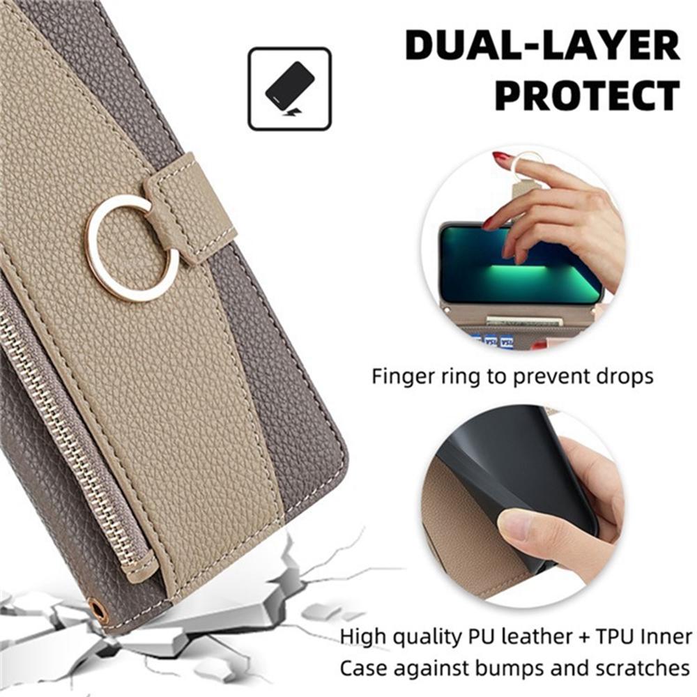 For vivo V50 Lite 5G Case Mirror Wallet Leather Phone Cover with Chain Shoulder Strap
